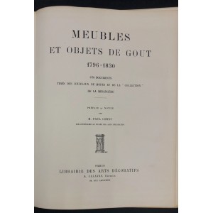 Meubles et objets de gout 1796-1830 