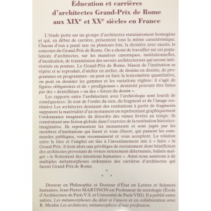 Traces d'architectes - éducation et carrières d'architectes Grand-Prix de Rome aux XIXe et XXe siècles en France 