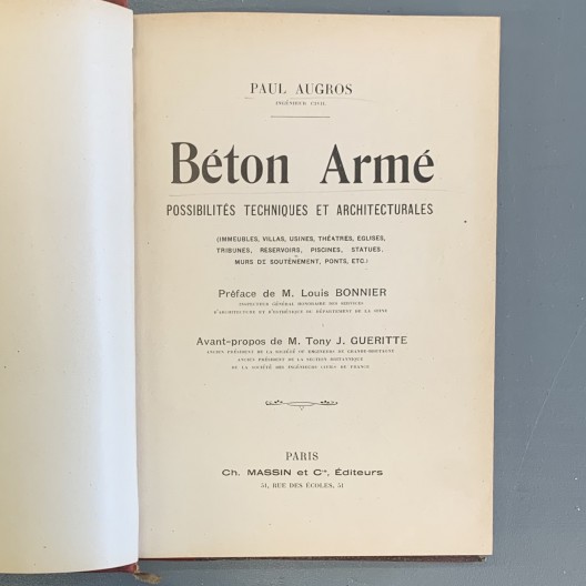 Le béton armé / Paul Augros / 1926