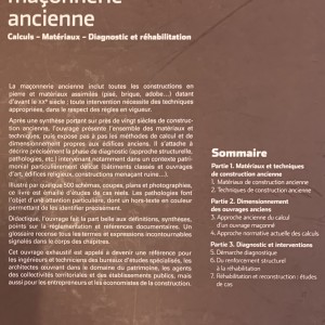 Traité de maçonnerie ancienne - Calculs, matériaux, diagnostic et réhabilitation 