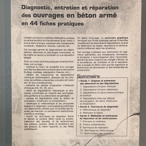Diagnostic, entretien et réparation des ouvrages en béton armé - en 44 fiches pratiques 