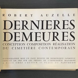 Dernières demeures / Robert Auzelle 