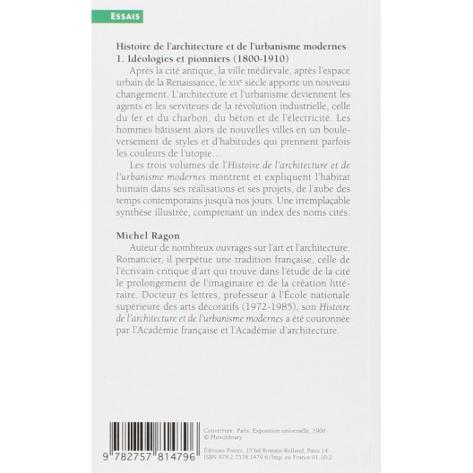 HISTOIRE DE L'ARCHITECTURE ET DE L'UBANISME MODERNES T1 (NE) 