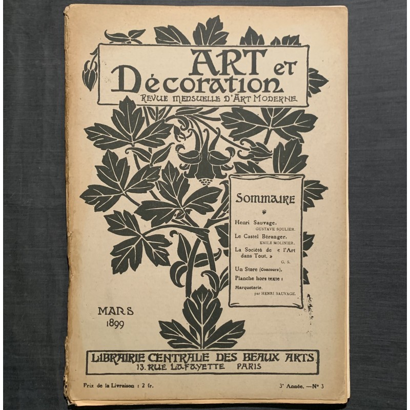 Art et Décoration mars 1899 / Henri Sauvage / Castel Béranger