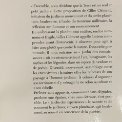 Gilles Clément / le jardin planétaire.