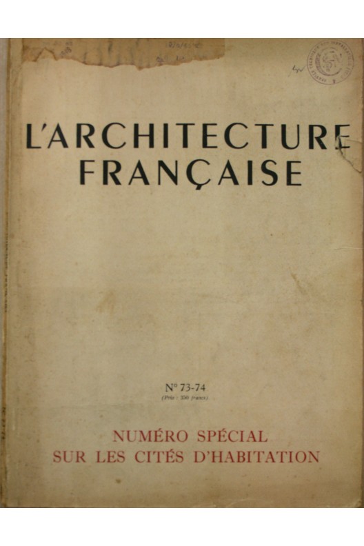 L'Architecture française n° 73-74 