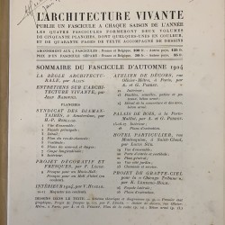 L'Architecture vivante / automne 1924