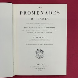 Adolphe Alphand / les promenades de Paris.