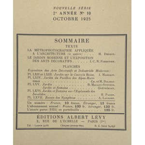 L'Architecte / Année 1925 complète 