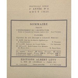 L'Architecte / Année 1925 complète 