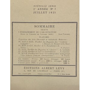 L'Architecte / Année 1925 complète 