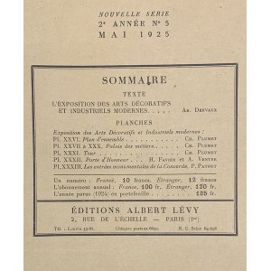 L'Architecte / Année 1925 complète 