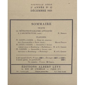 L'Architecte / Année 1925 complète 