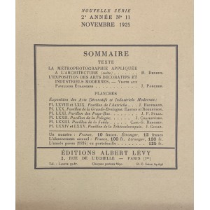 L'Architecte / Année 1925 complète 