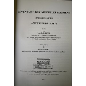 Inventaire des immeubles parisiens antérieurs à 1876
