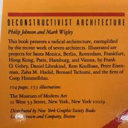 Deconstructivist architecture / MOMA 1988