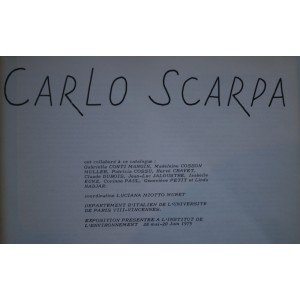 Carlo Scarpa / Exposition 1975 / SIGNÉ