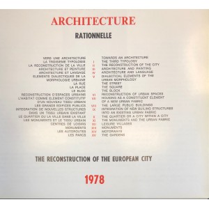 Architecture rationnelle / Rational architecture - 1978