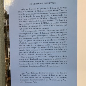 Demeures parisiennes sous Henri IV et Louis XIII 
