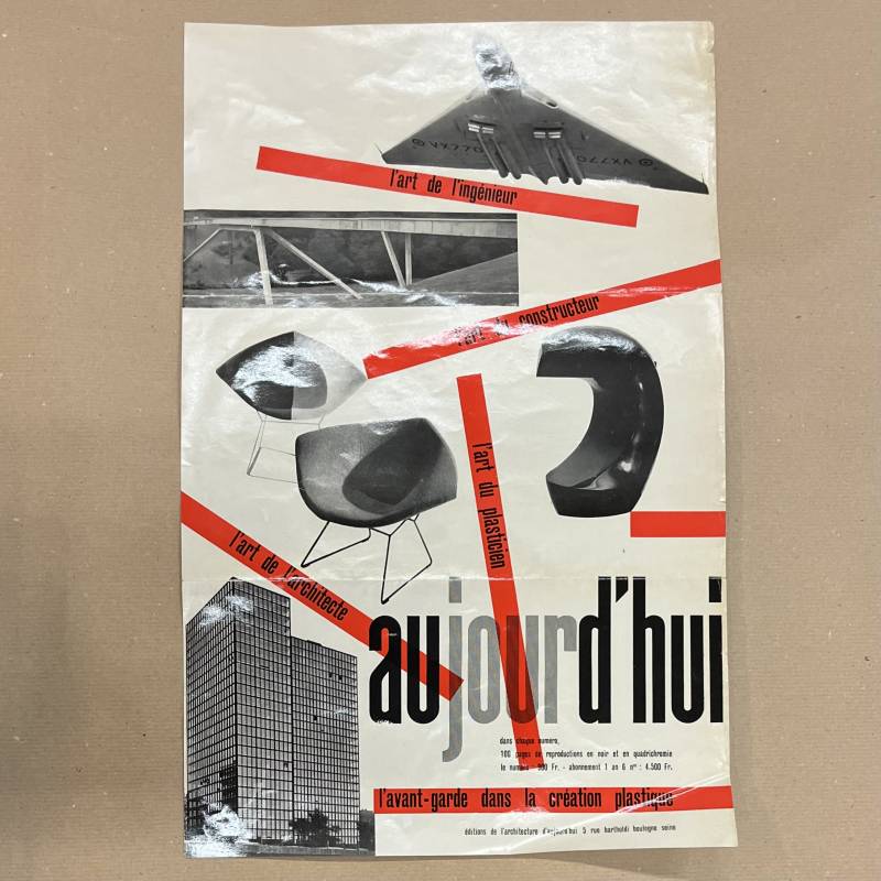 Affiche originale Aujourd'hui Art et Architecture 1955