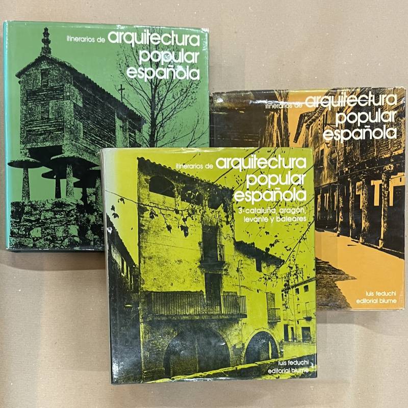 Itinerarios de arquitectura popular espanola 1, 2 et 3.