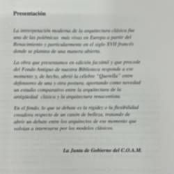 Parallèle de l'architecture antique et de la moderne.