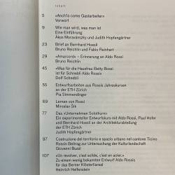 Aldo Rossi et la Suisse / Aldo Rossi und die Schweiz.