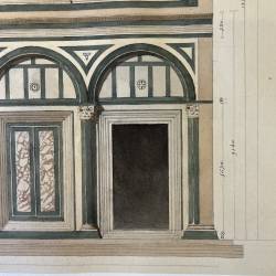 Dessin original 1830 / Florence / San Miniato