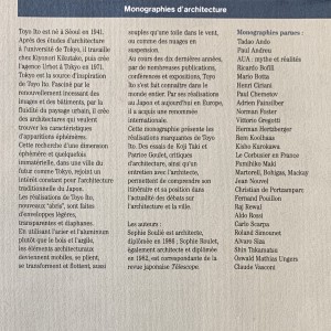 Toyo Ito l'architecture de l'éphémère. 