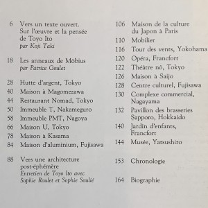 Toyo Ito l'architecture de l'éphémère. 