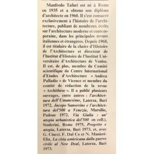 Théories et histoire de l'architecture / Manfredo Tafuri 