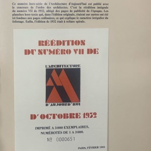 Perret / l'Architecture d'Aujourd'hui VII octobre 1932