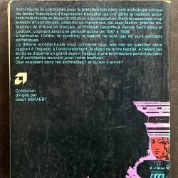 La théorie architecturale à l'age classique.