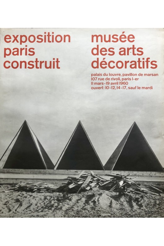 EXPOSITION PARIS CONSTRUIT / AFFICHE ORIGINALE 1960