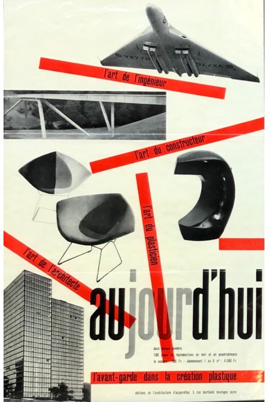 Affiche originale Aujourd'hui Art et Architecture 1955