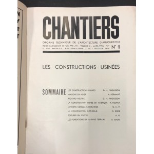 Revue Chantiers n° 1 mars - avril 1934 / maisons usinées.