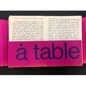 À table / Centre de Création Industrielle 1970 / Widmer 