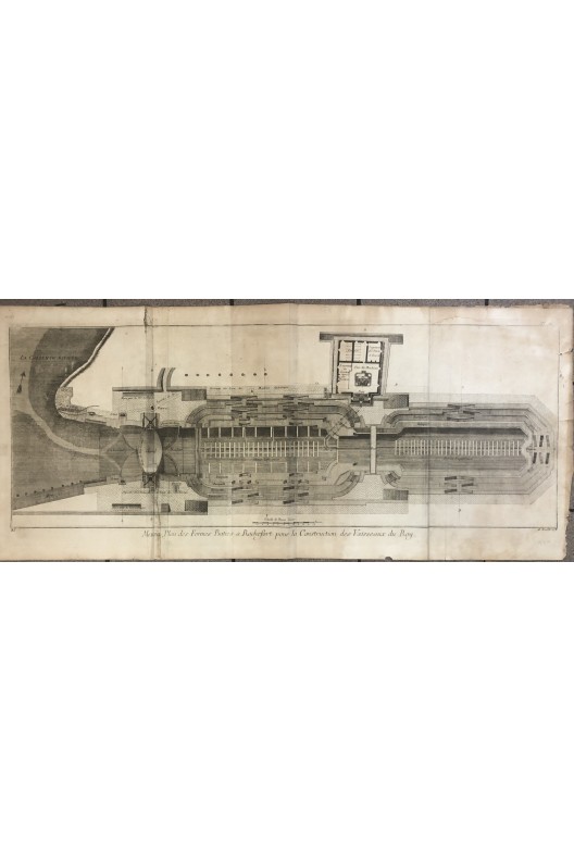 Marine, plan des formes bâties à Rochefort / construction des vaisseaux du Roy