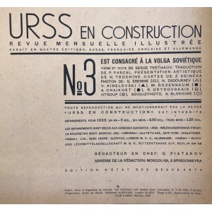 URSS en construction n°3 de mars 1933 