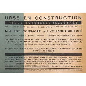 URSS en construction n°4 de avril 1932