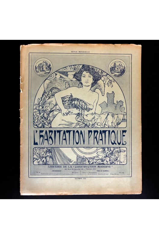 L'habitation pratique décembre 1909 / lithographie Mucha
