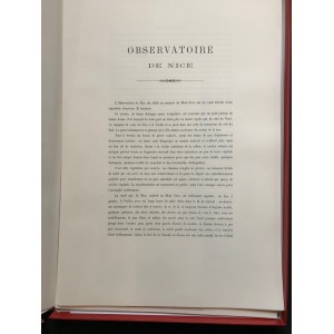 Monographie de l'observatoire de Nice.