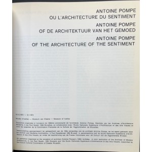 Antoine Pompe ou l'architecture du sentiment. 