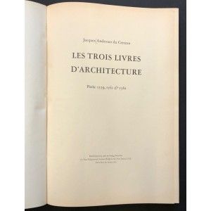 Androuet du Cerceau / les trois livres d'architecture 