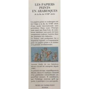 Les papiers peints en arabesques de la fin du XVIIIe siècle 