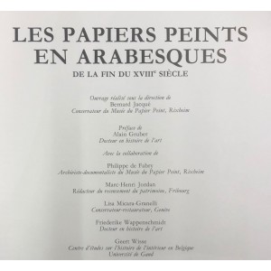 Les papiers peints en arabesques de la fin du XVIIIe siècle 