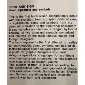 Form and sign / About letters ans symbols